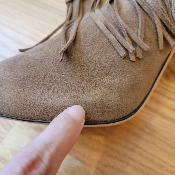 NWT Jean-Michel Cazabat Pepe Suede Fringed Boots - Picture 15 of 16